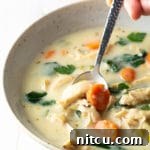 Creamy Lemon Chicken Soup with Spinach Recipe (Low Carb)