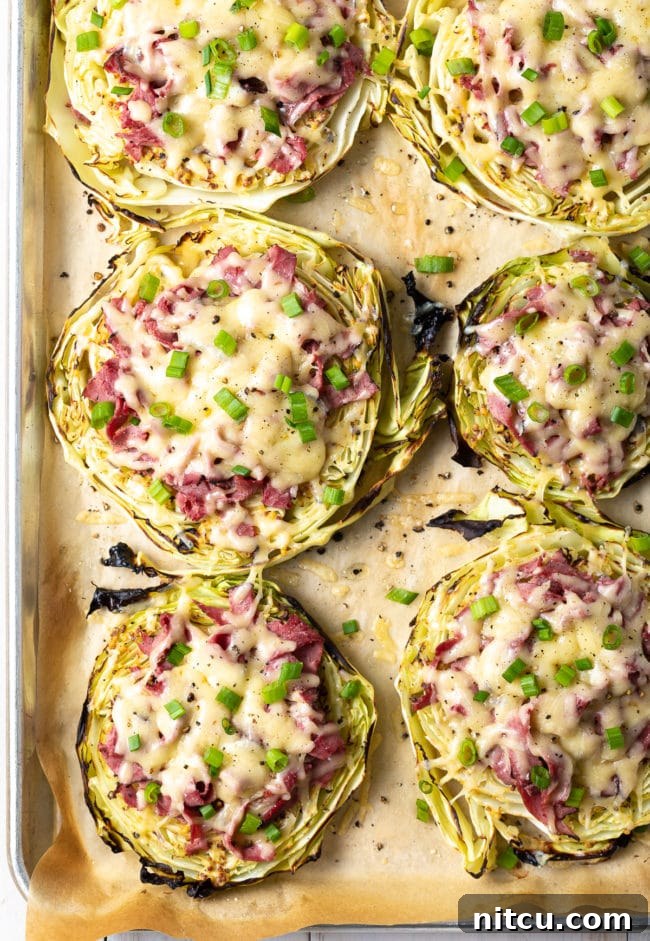 Keto Irish Roasted Cabbage Pizza 3 Easy Roasted Cabbage Low Carb Pizza with savory Irish toppings for a quick keto meal.