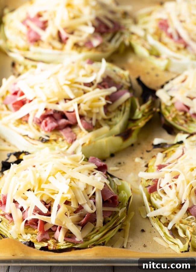 Keto Irish Roasted Cabbage Pizza 9 Shredded Dubliner cheese, perfect for melting on a low carb pizza.
