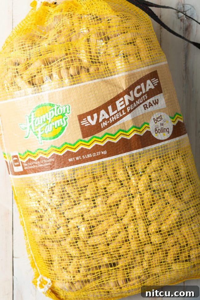 Perfect Boiled Peanuts 5 Raw Peanuts in a large 5 pound bag.