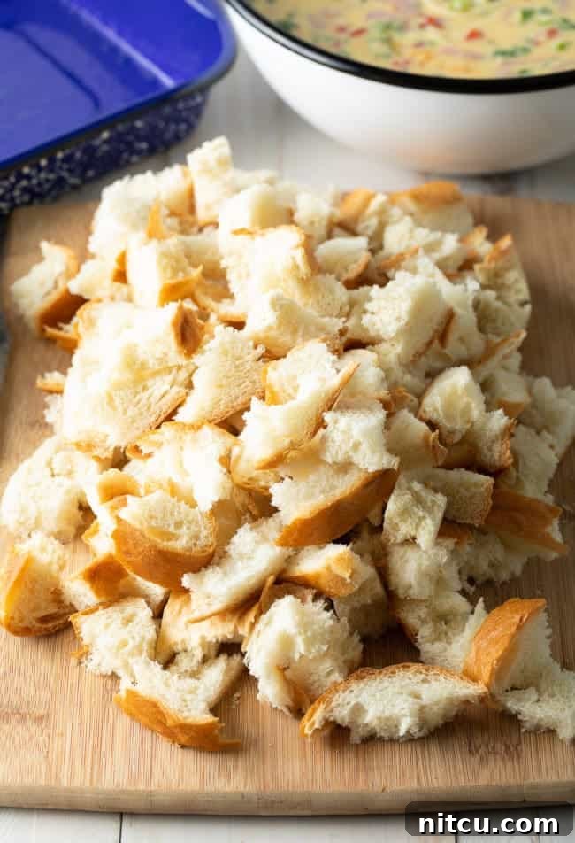 The Ultimate Make-Ahead Breakfast Strata 6 French bread for breakfast strata