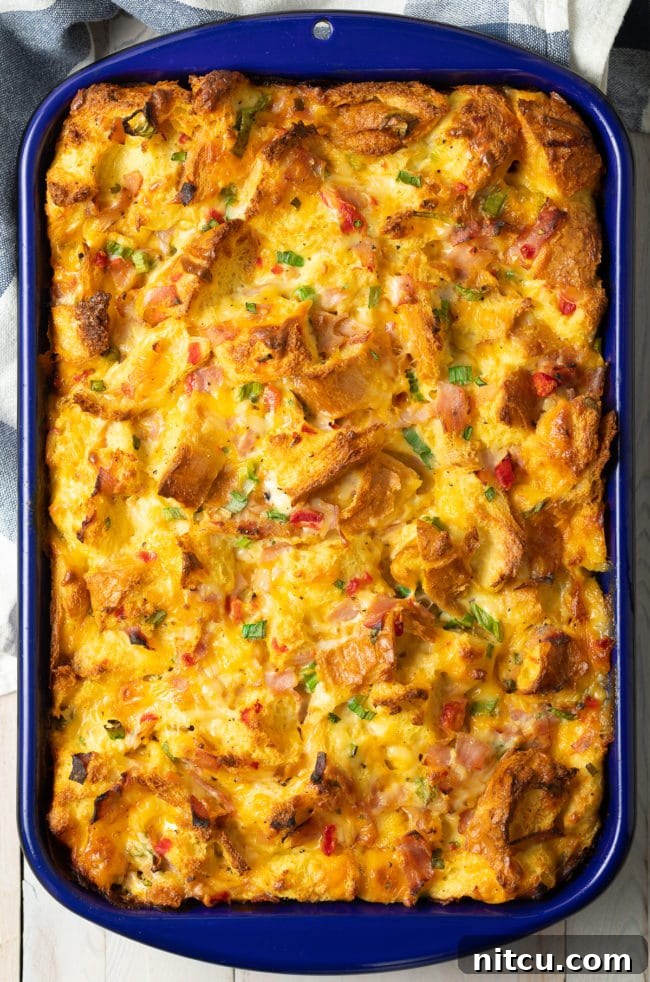 The Ultimate Make-Ahead Breakfast Strata 8 strata egg bake with bread (overnight breakfast casserole)