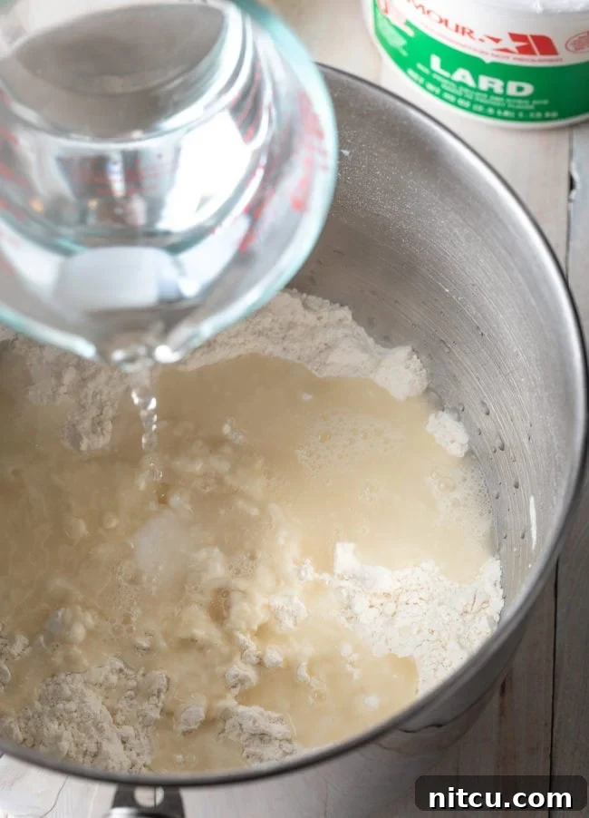 Crafting Perfect Flour Tortillas From Scratch 7 Add Hot Water