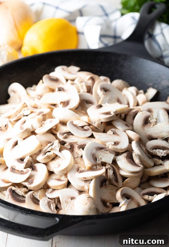 Creamy Cajun Chicken and Mushroom Skillet 5 skillet mushrooms