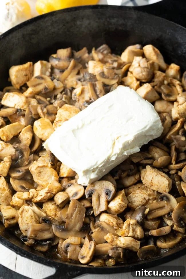 Creamy Cajun Chicken and Mushroom Skillet 8 Cream Cheese with Mushrooms and Chicken