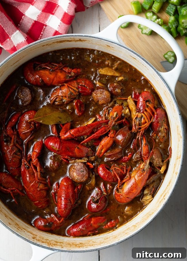 Soulful New Orleans Gumbo 6 crawfish, sausage, roux, cajun seasoning