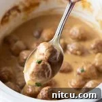 Easy Swedish Meatballs in Crockpot