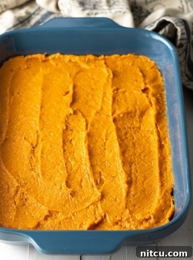 Southern Sunshine Sweet Potato Bake 6 smooth casserole for Thanksgiving