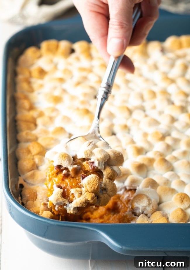 Southern Sunshine Sweet Potato Bake 10 southern sweet potato casserole with marshmallows and pecans