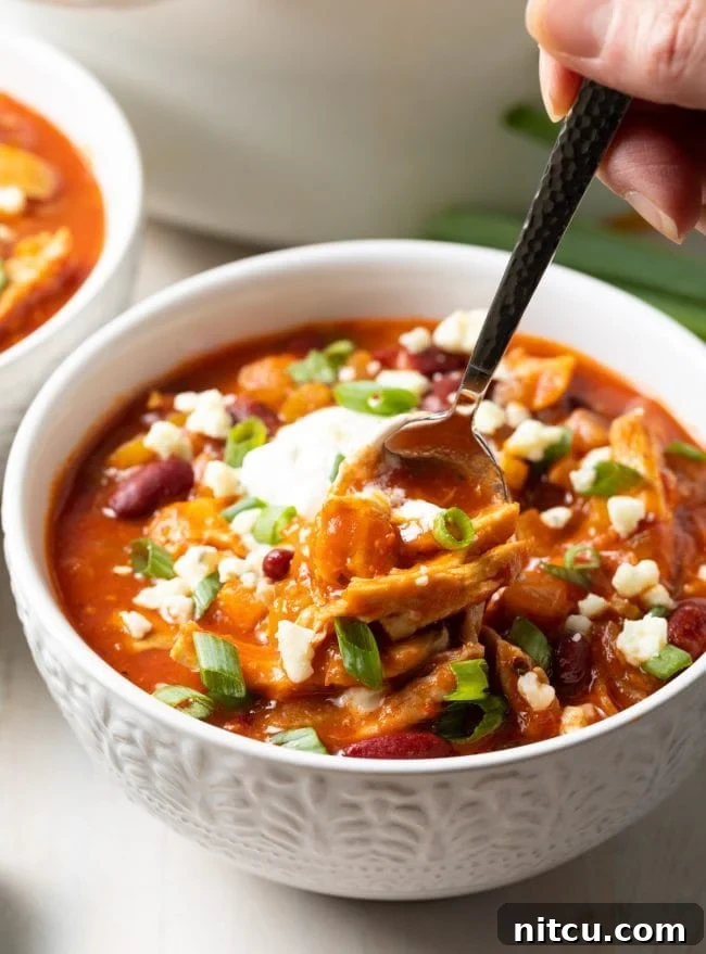 chicken chili with buffalo sauce