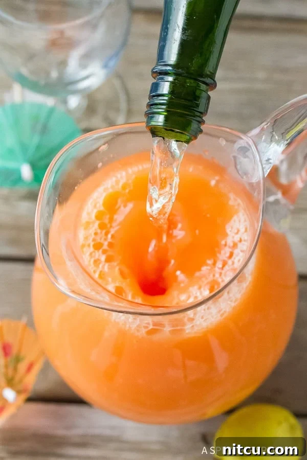 POG Punch Hawaiian Cocktail in Tropical Setting